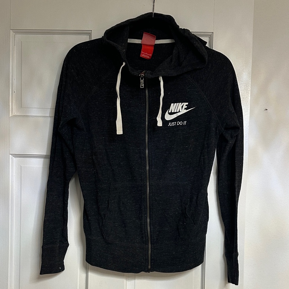 Nike Black Hoodie with White Accents